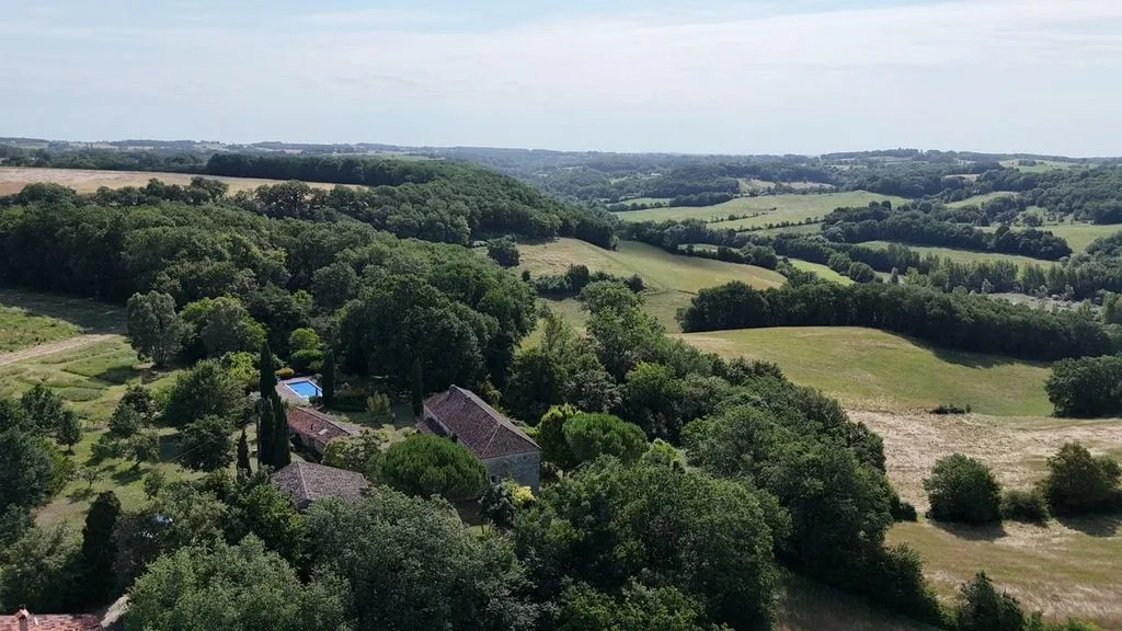 The valley below the house